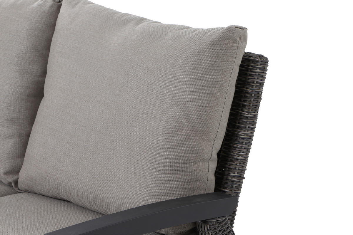 LOUNGEGARNITUR 5-teilig   302/88/219 cm Aluminium  - Grau, Basics, Keramik/Kunststoff (302/88/219cm) - Siena Garden