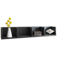 VÄGGHYLLPLAN 97/15/17 cm  - svart, Klassisk, trämaterial (97/15/17cm) - MID.YOU