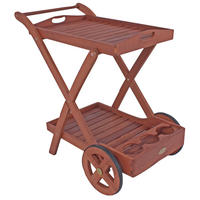 GARTEN-SERVIERWAGEN  - Eukalyptusholzfarben, Basics, Holz (80/54/88cm) - Gardenson
