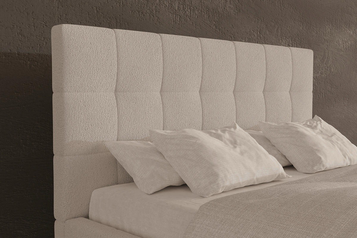 POLSTERBETT 180/200 cm  in Naturfarben  - Schwarz/Naturfarben, Modern, Holz/Textil (180/200cm) - MID.YOU
