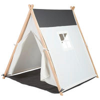 ŠATOR ZA IGRU   - tamno siva/krem, Basics, drvo/tekstil (100/100/110cm) - My Baby Lou