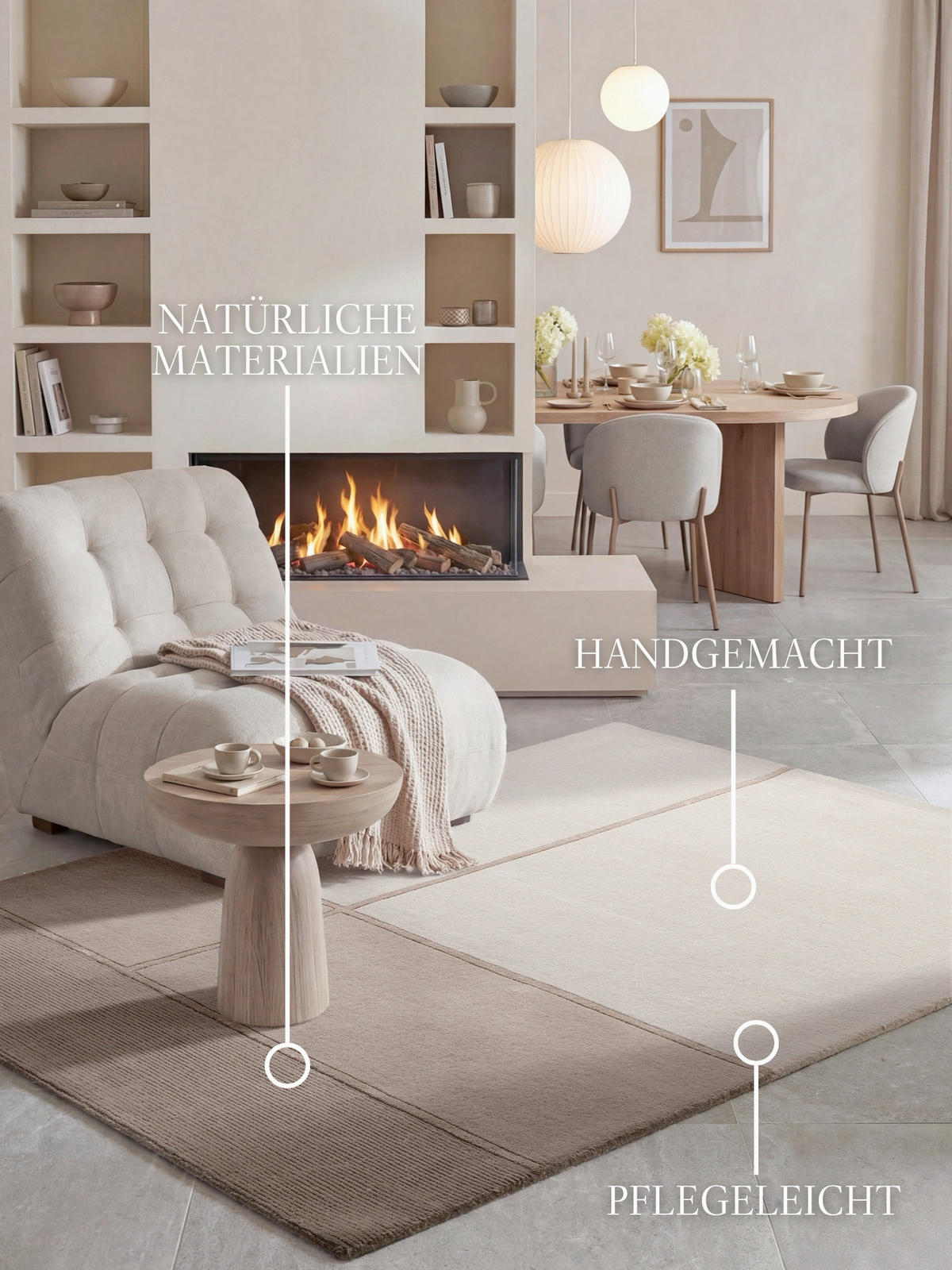 WOLLTEPPICH Wohnzimmer 160/230 cm Kollektion 1888 Presilda Creme, Beige rechteckig  - Beige/Creme, Basics, Textil (160/230cm) - Villeroy & Boch