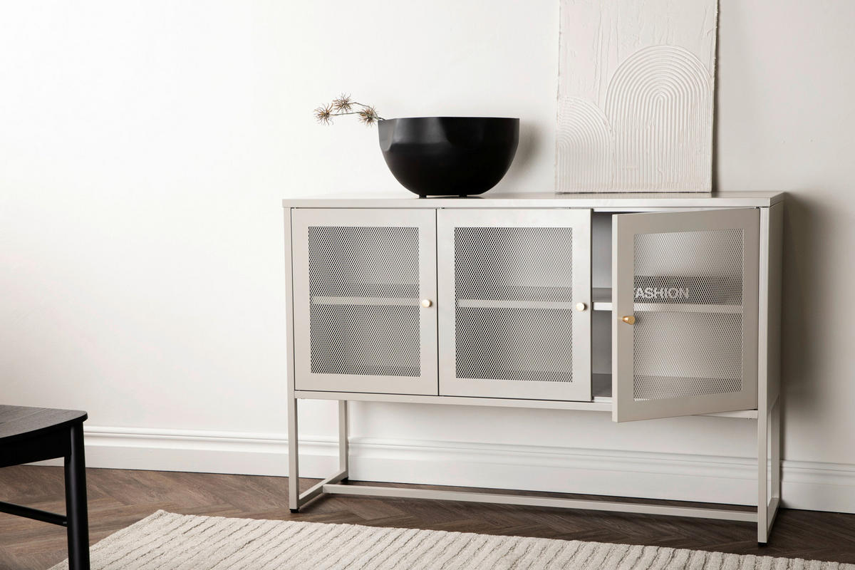 SIDEBOARD  in 120/80/40 cm  - Beige, Design, Metall (120/80/40cm) - Livetastic