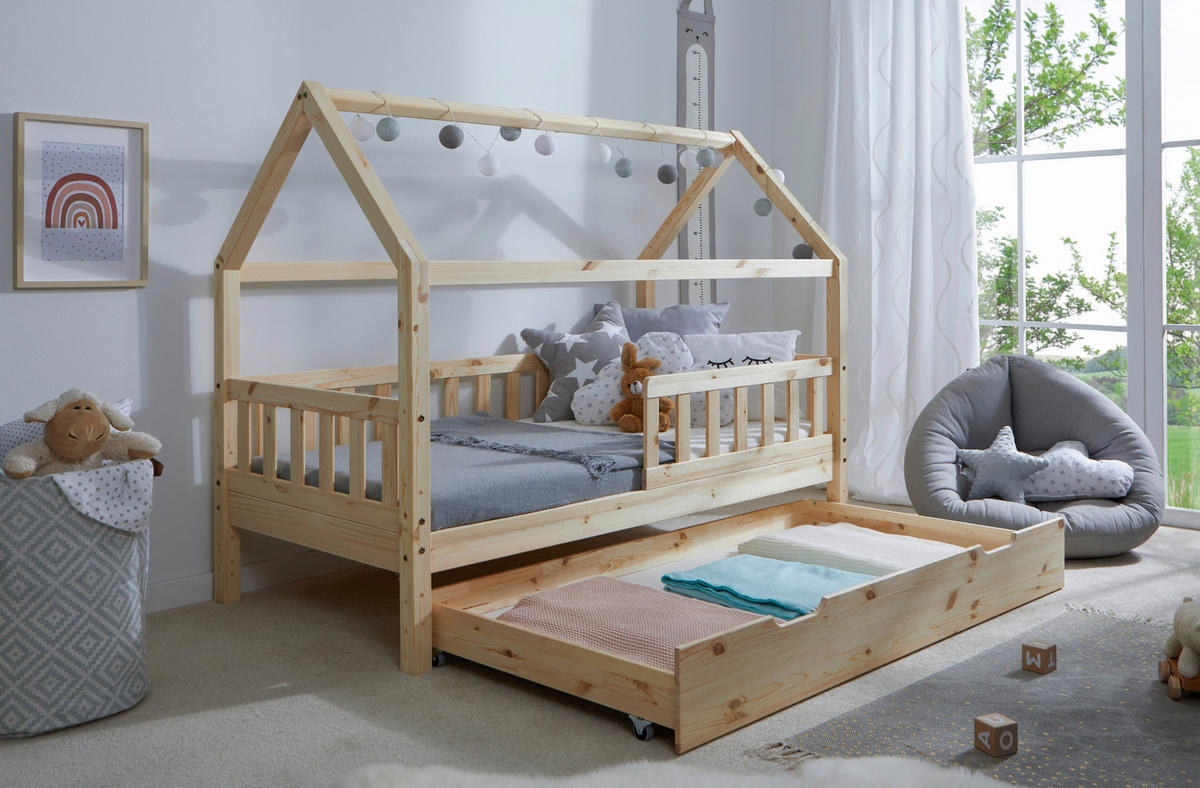 HAUSBETT 80/160 cm Naturfarben  - Naturfarben, Modern, Holz (80/160cm) - MID.YOU