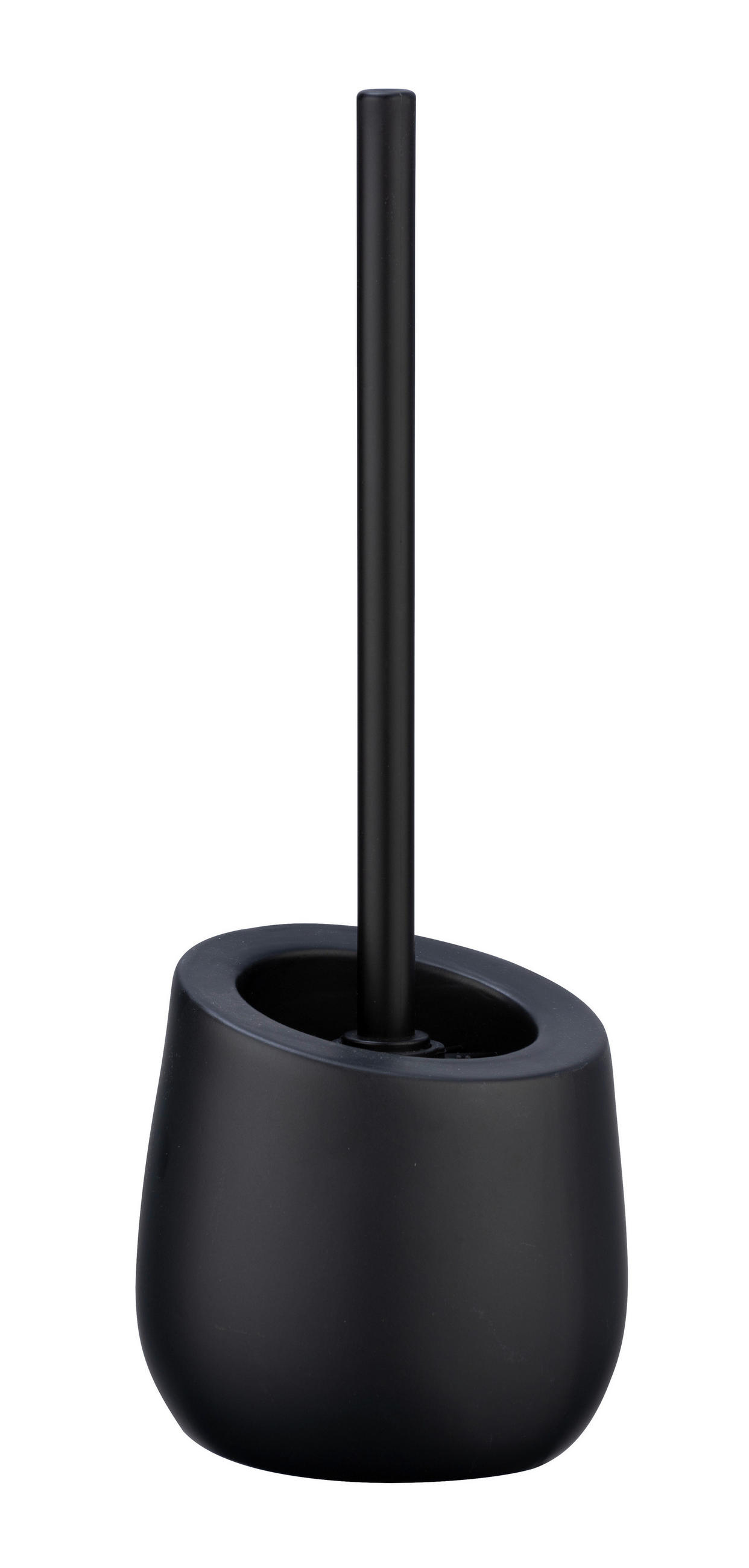 Garnitură De Perie Pentru Wc in ceramică  plastic   - negru, Basics, ceramică/plastic (13,5/38/13,5cm) - Wenko