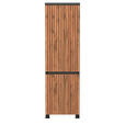 MIDISCHRANK 40/133/35 cm  - Eiche Wotan/Graphitfarben, Natur, Holzwerkstoff/Kunststoff (40/133/35cm) - Xora