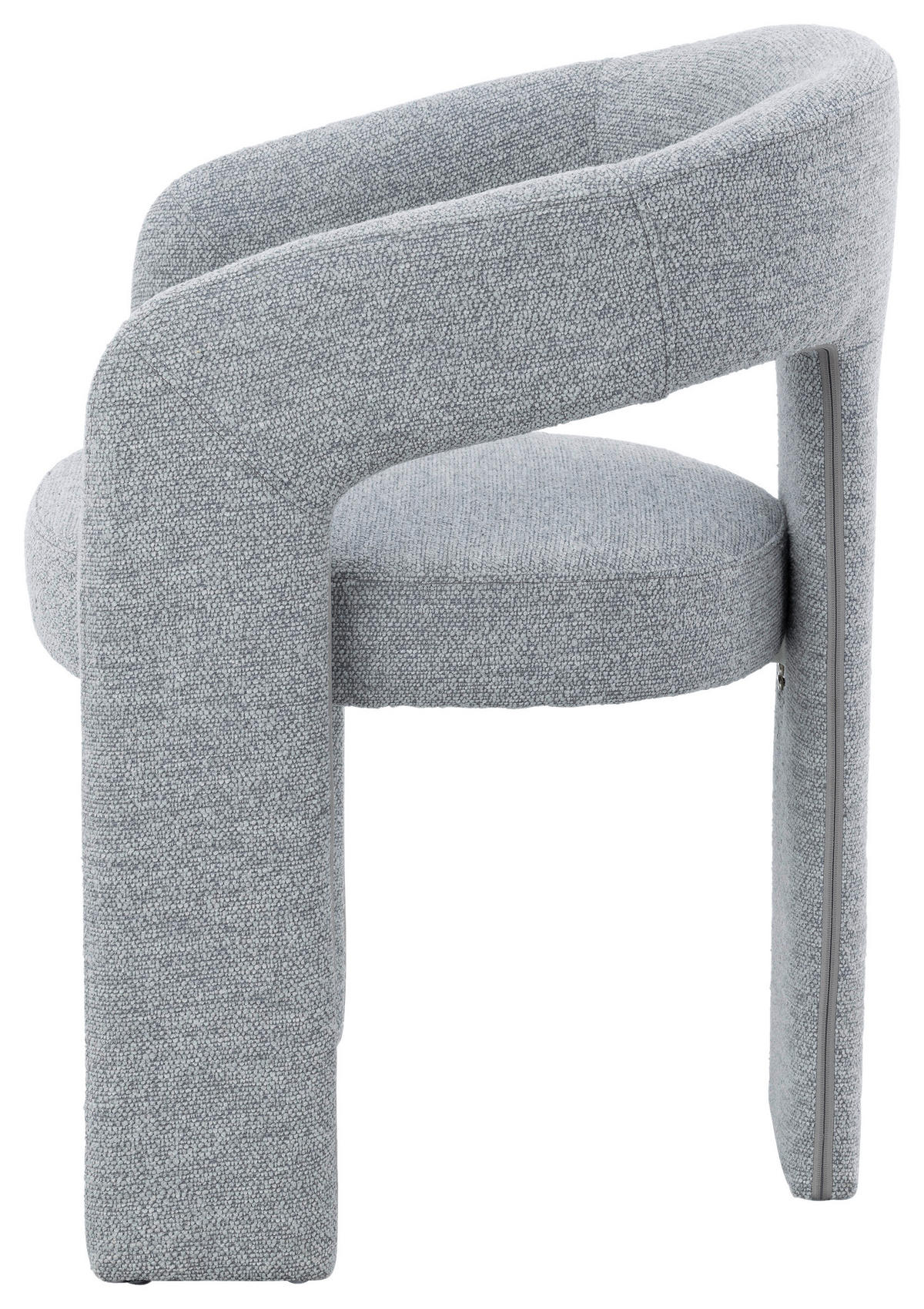 STOLICA S NASLONOM ZA RUKE  siva  metal, tekstil      - siva, Moderno, metal/tekstil (58/81/61cm) - Niels Andersson