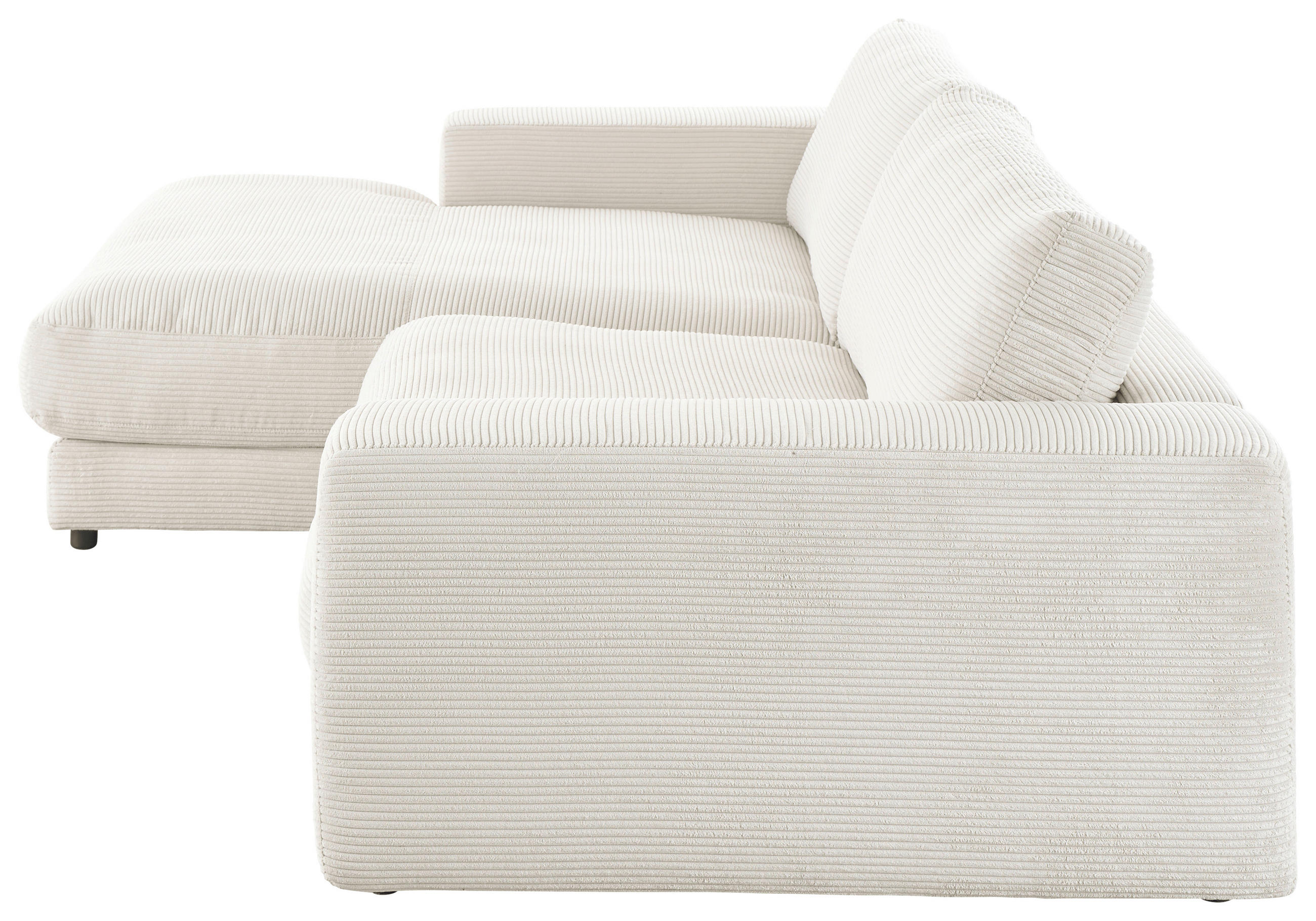 Thumbnail - Pure Home Lifestyle Ecksofa 979, Weiß, Textil, 2-Sitzer, Ottomane links, L-Form, 250x190 cm, Blauer Engel, Goldenes M, O...