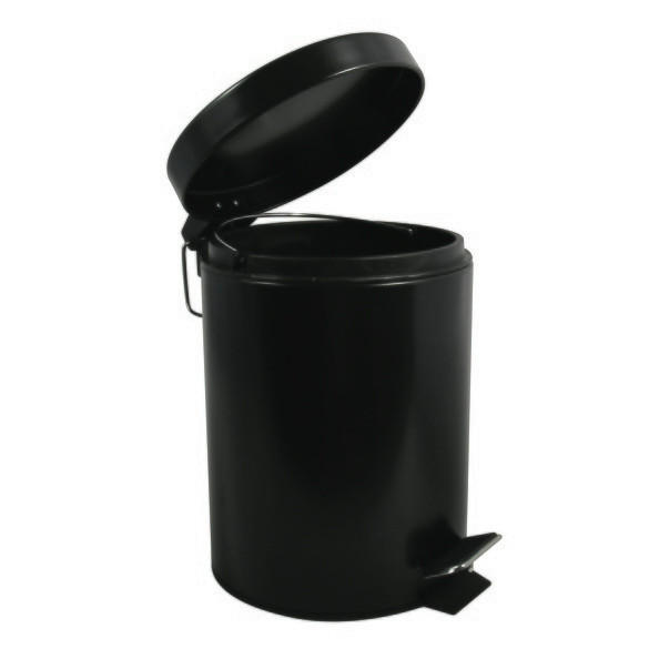 Kosmetikeimer Unis 5L Schwarz Metall   - Schwarz, Basics, Kunststoff/Metall (20,5/27,7cm)