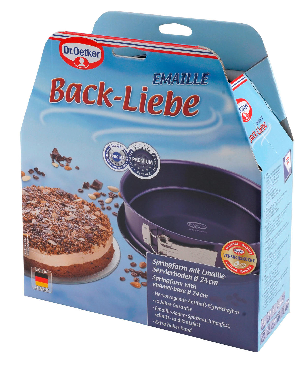 FORMA NA DORT  25/8/25 cm - modrá, Basics, kov (25/8/25cm) - Dr.Oetker