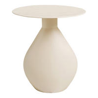 BEISTELLTISCH in Metall 36/36/40 cm  - Creme, Design, Metall (36/36/40cm) - MID.YOU