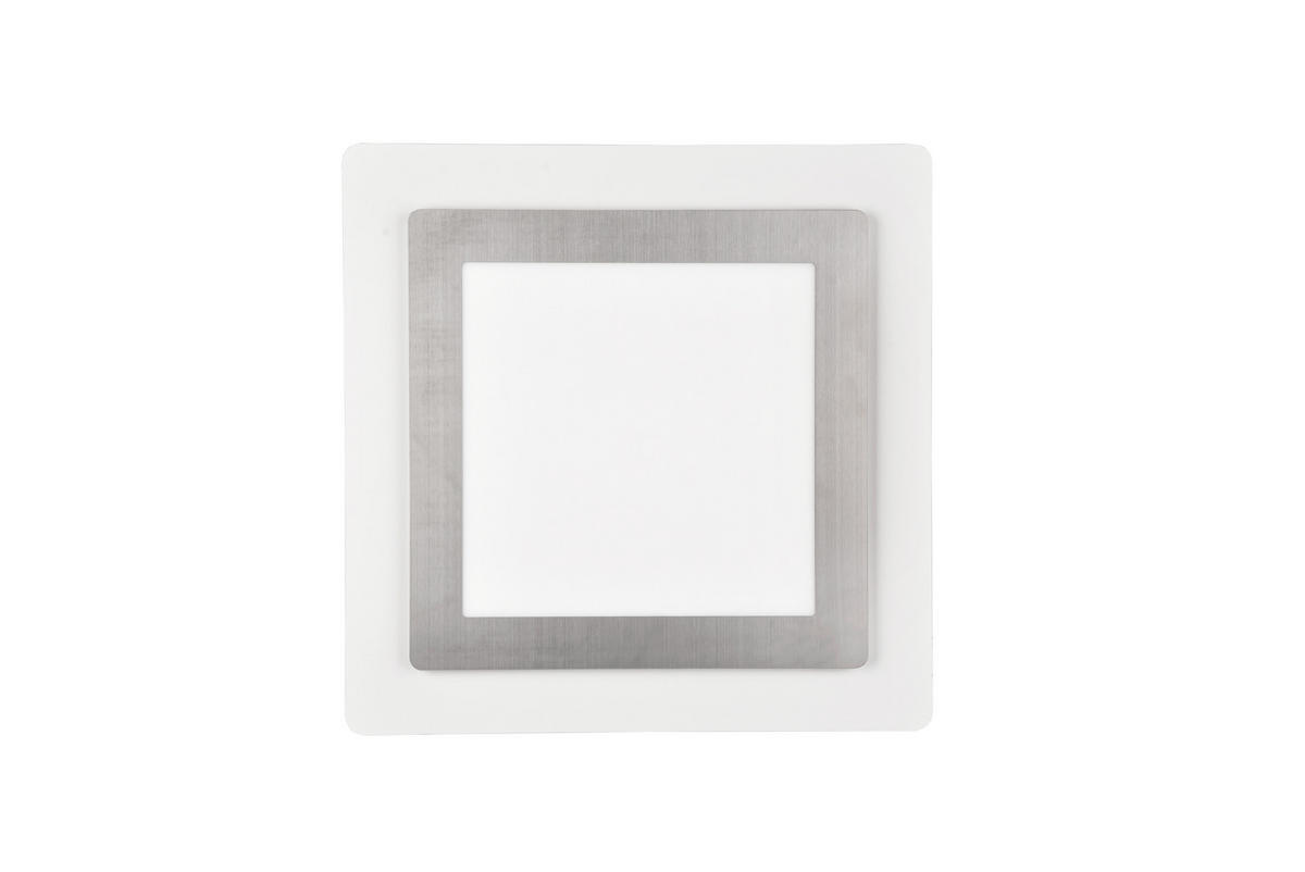 LED-DECKENLEUCHTE    45/45/4,2 cm  - Weiss/Nickelfarben, Design, Metall (45/45/4,2cm) - Trio Leuchten