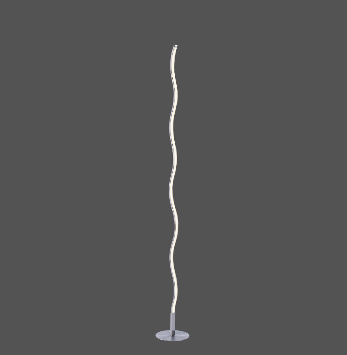 LED-STEHLEUCHTE Wave 14/14/120 cm   - Silberfarben, Design, Metall (14/14/120cm)