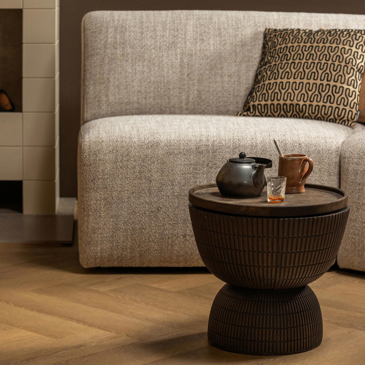 COUCHTISCH in Kunststoff 40/40/35 cm  - Dunkelbraun/Braun, Design, Kunststoff (40/40/35cm) - Livetastic
