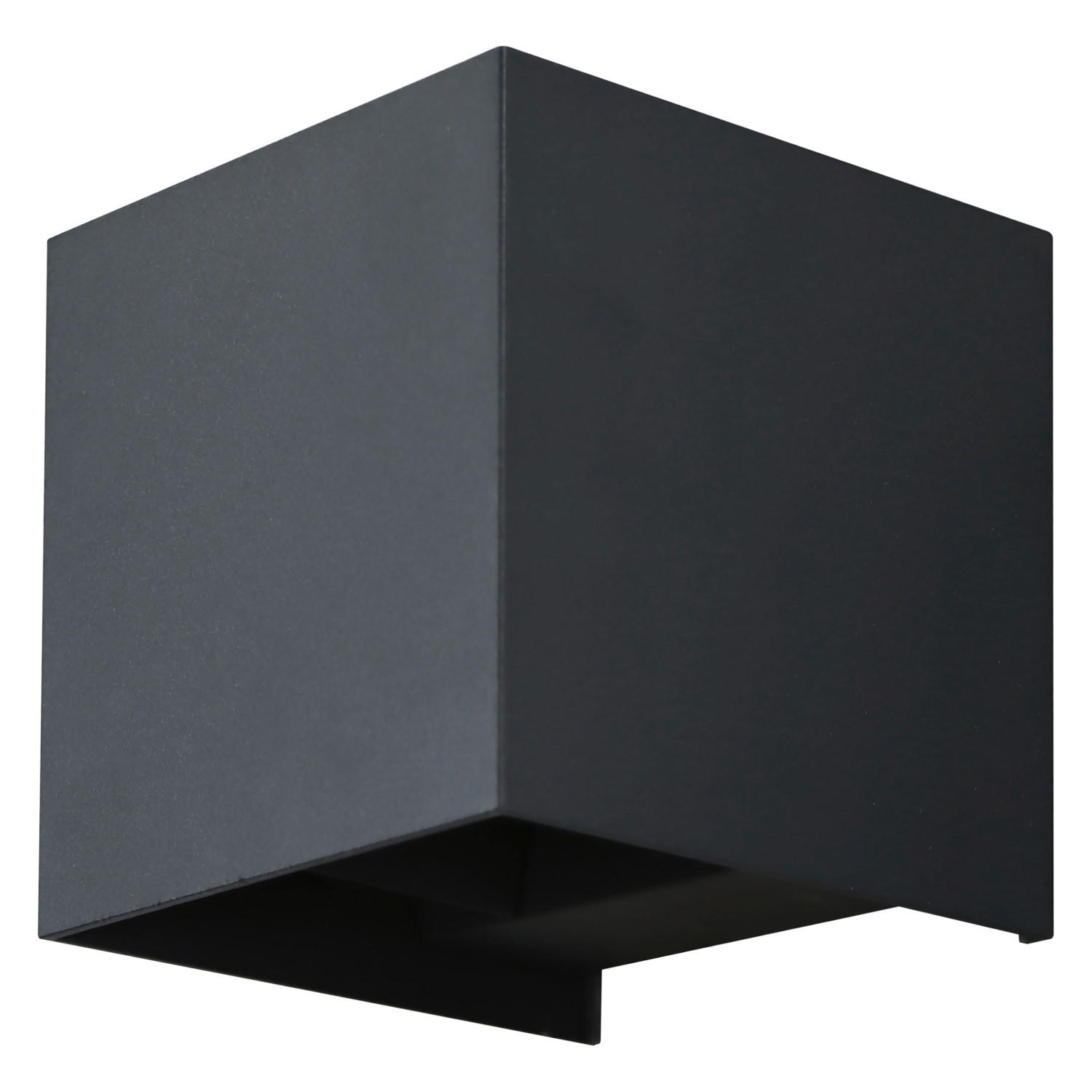 AUSSENWANDLEUCHTE BIG QUBE 12/12/12 cm  - Schwarz, Design, Metall (12/12/12cm)