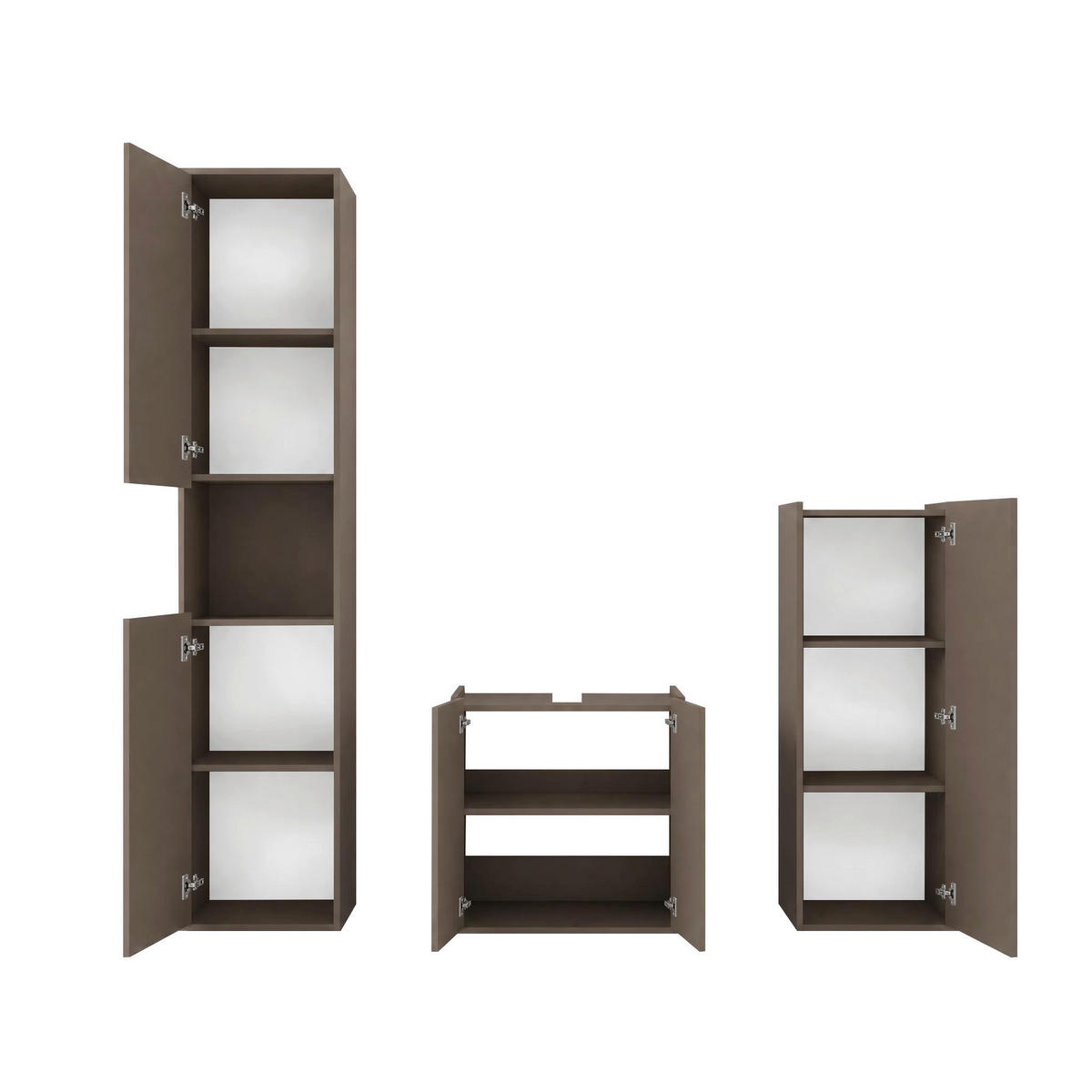 WASCHBECKENUNTERSCHRANK 60/62/35 cm  - Schwarz/Cappuccino, Trend, Holzwerkstoff/Kunststoff (60/62/35cm) - MID.YOU