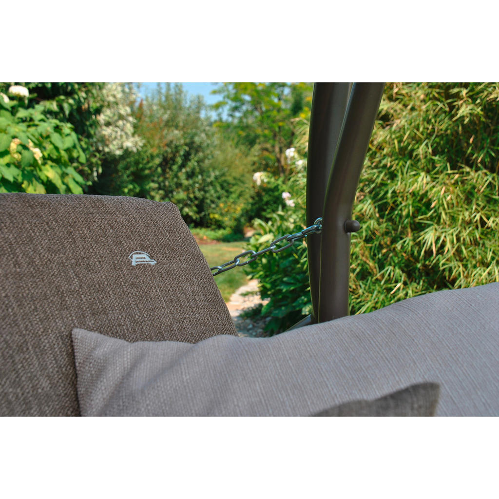 Thumbnail - Boxxx Hollywoodschaukel, Grau, Olivgrün, Metall, Textil, Füllung: Schaumstoff, Vlies,Schaumstoff, Vlies, 210x160x145 cm,...