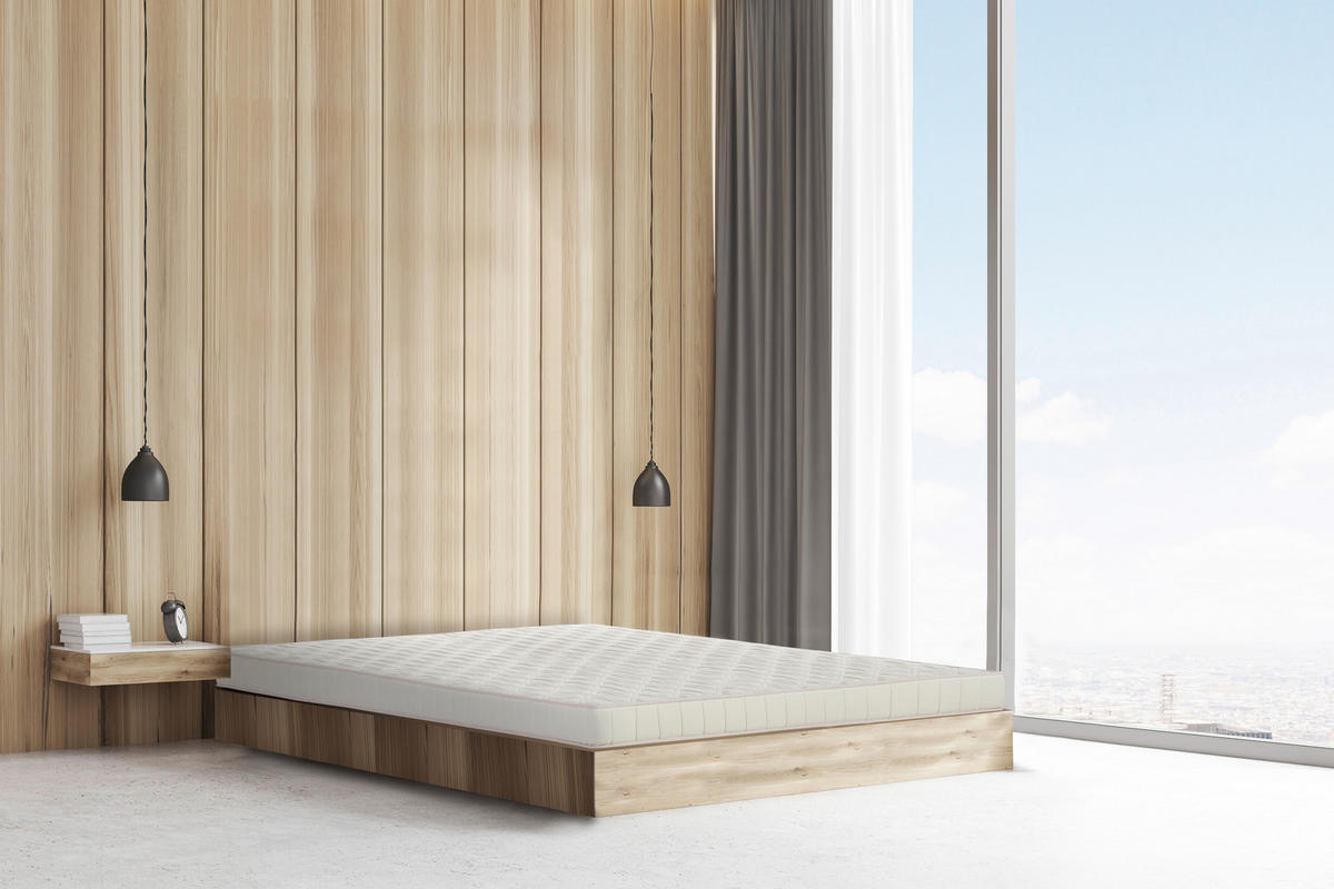 KALTSCHAUMMATRATZE 90/200 cm, Höhe ca.: 13 cm, H2 + H3 = mittel + fest,  - Weiß, Basics, Textil (90/200cm) - P & B