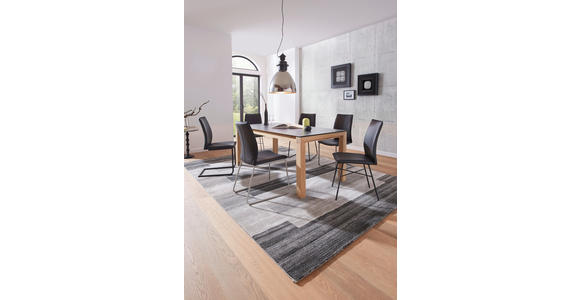 SCHWINGSTUHL in Metall, Leder Schwarz - Schwarz, Design, Leder/Metall (46/93/56cm) - Dieter Knoll