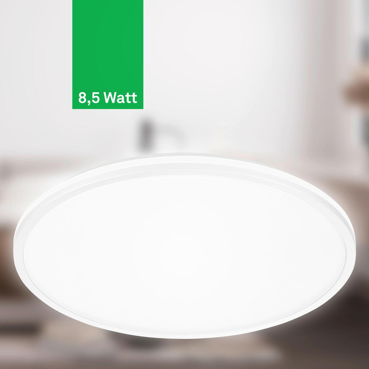 LED-DECKENLEUCHTE 33/6 cm   - Weiß, Basics, Kunststoff (33/6cm)