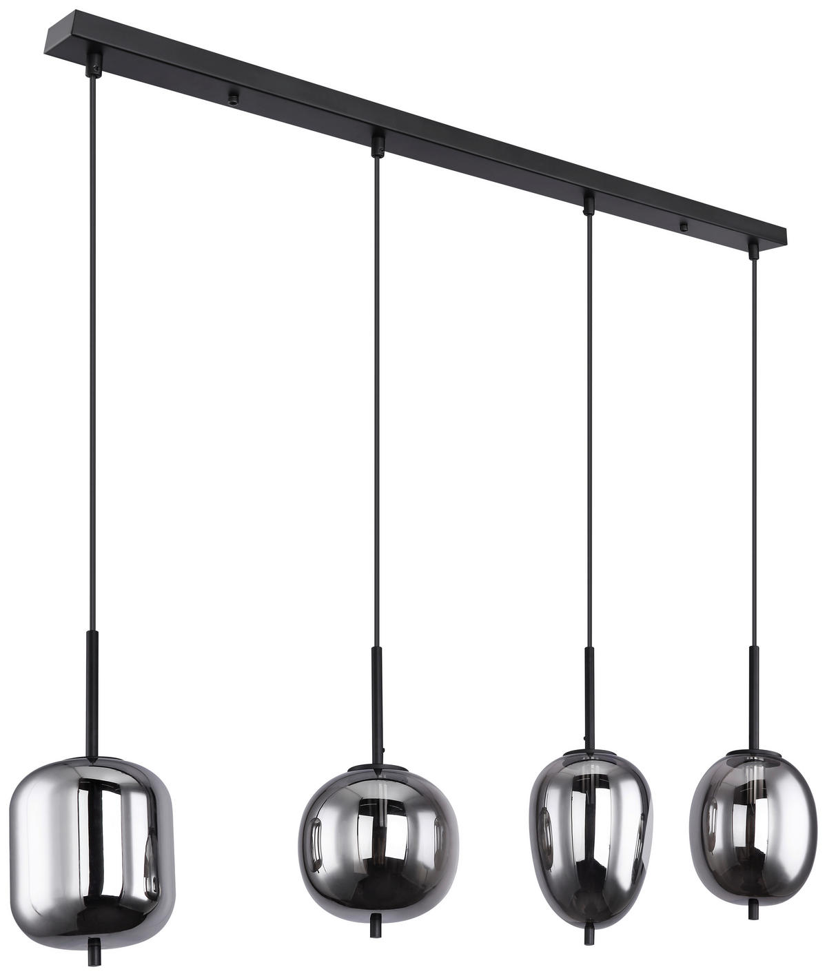 VISEČA SVETILKA     100/18,5/120 cm         E14 - siva/črna, Design, kovina/steklo (100/18,5/120cm) - Globo