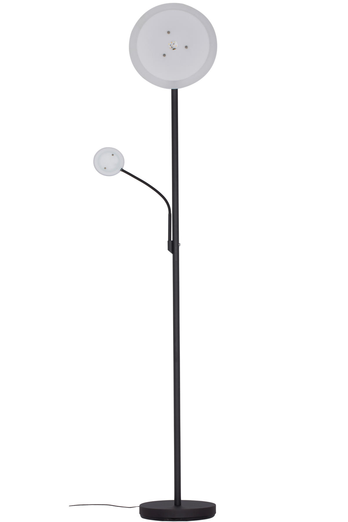 STOJACÍ LED SVÍTIDLO, 32/180 cm  - bílá/černá, Konvenční, kov/plast (32/180cm) - Novel