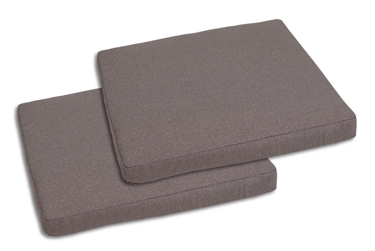 GARTENSITZKISSENSET Uni  - Taupe, Basics, Textil (46/7/46cm)
