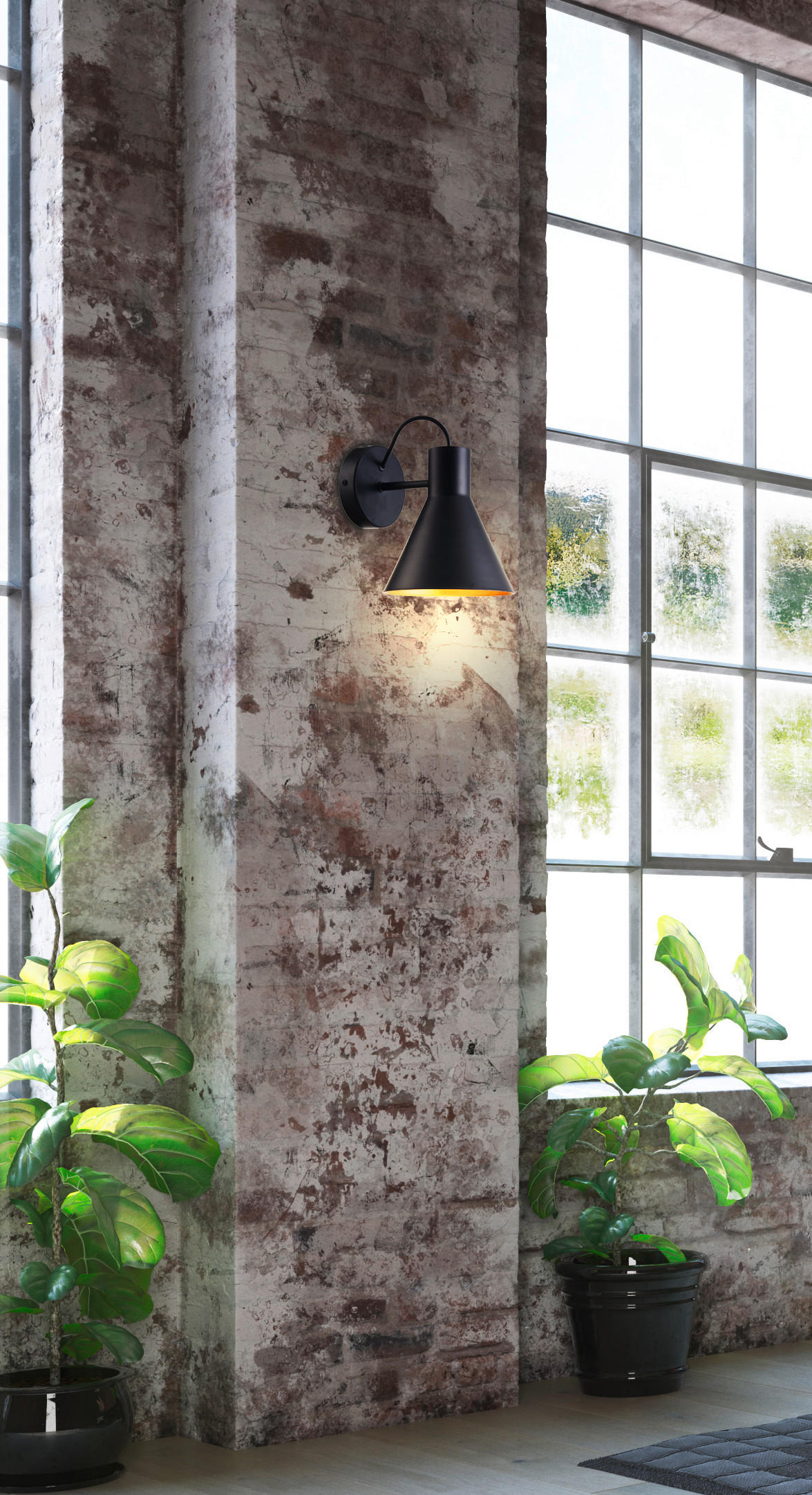 VÄGGLAMPA More 15/18/19 cm   - stålfärgad/kromfärg, Basics, metall/glas (15/18/19cm)