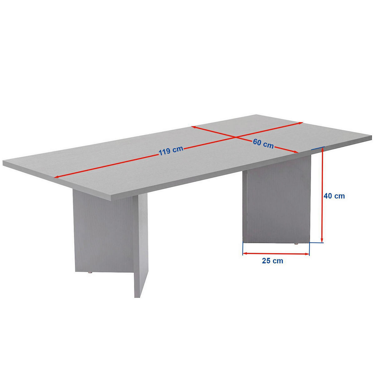 COUCHTISCH in Holzwerkstoff  - Elfenbein, Design, Holzwerkstoff (119/40/60cm) - MID.YOU