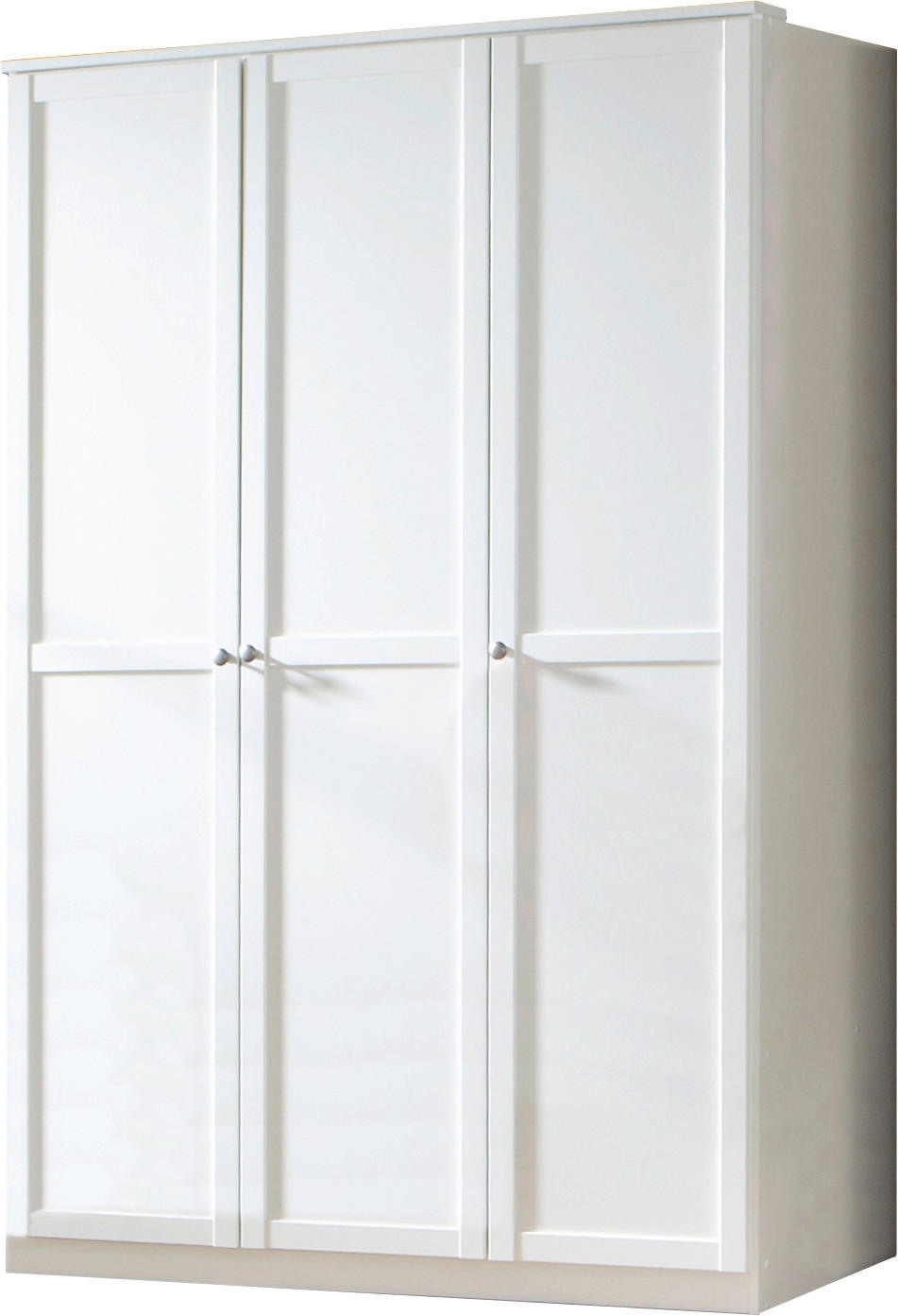 DREHTÜRENSCHRANK Weiss  - Weiss/Zinkfarben, Lifestyle, Holzwerkstoff/Metall (135/199/58cm) - MID.YOU