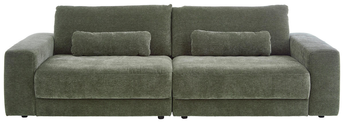 BIGSOFA in Chenille, Jacquard Dunkelgrün  - Dunkelgrün/Schwarz, Design, Kunststoff/Textil (270/83/125cm) - Niels Andersson