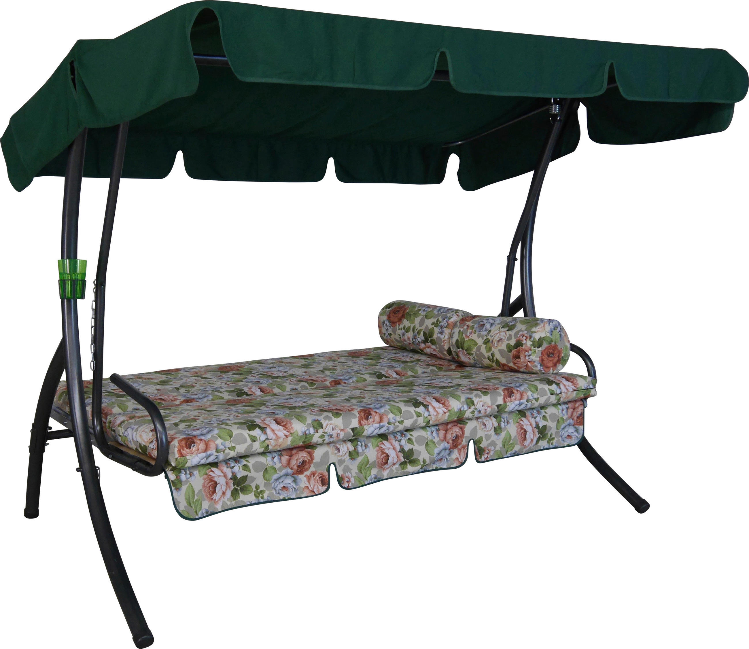 HOLLYWOODSCHAUKEL 210/160/145 cm  - Dunkelgrau/Anthrazit, Basics, Kunststoff/Textil (210/160/145cm) - Boxxx