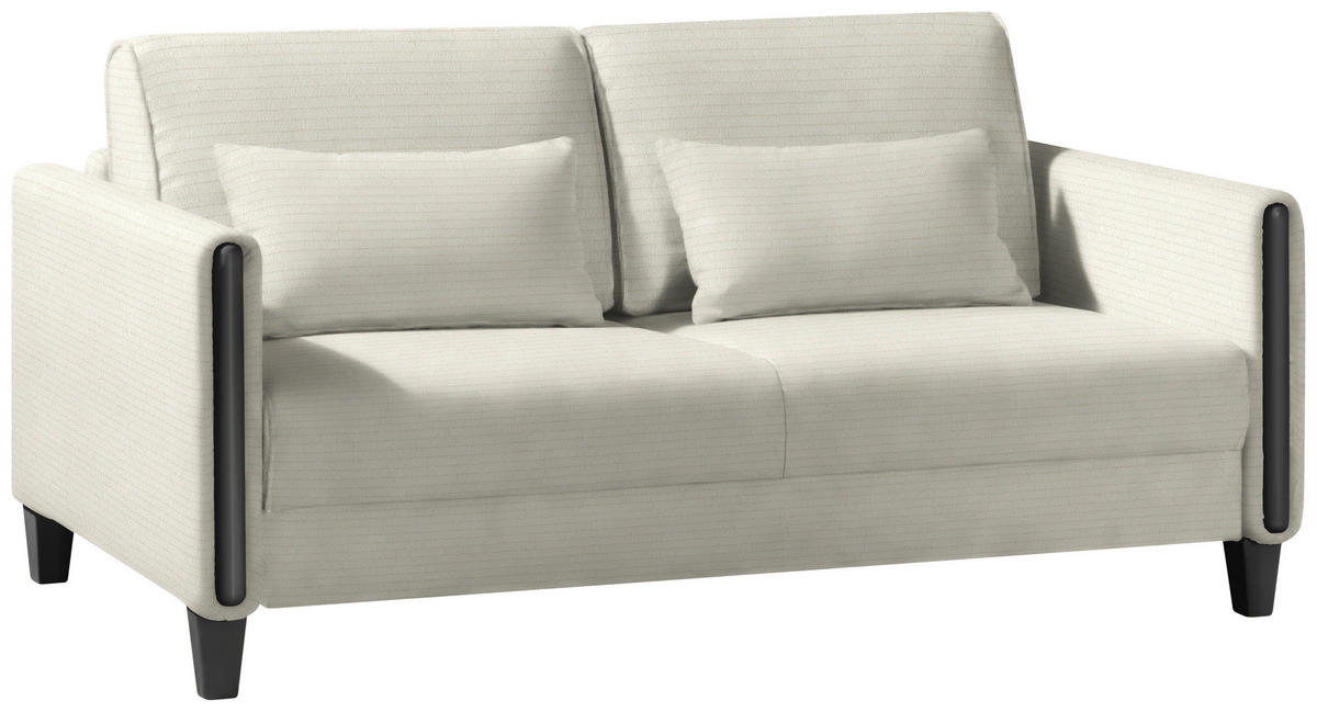 SCHLAFSOFA in Holz, Textil Creme, Schwarz  - Creme/Schwarz, Design, Holz/Textil (174/88/104cm) - Niels Andersson