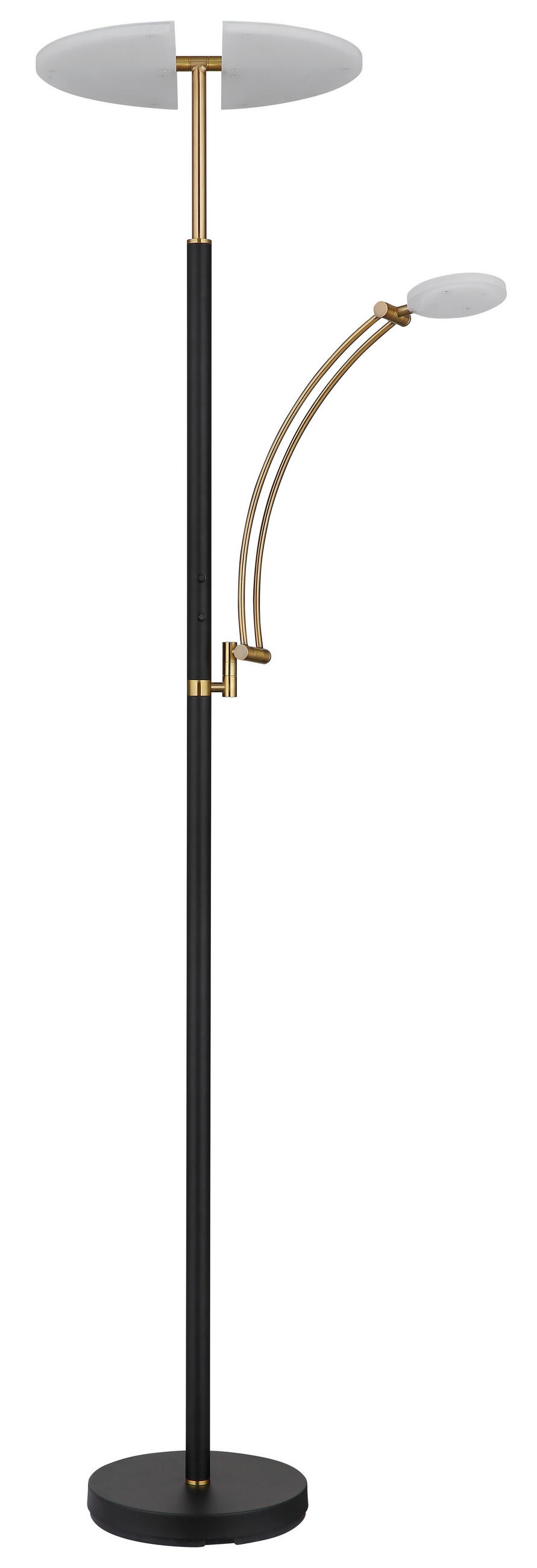 VISOKA STOJEČA LED-SVETILKA  TIRANA //2700/4000/6000 K// - črna/bela, Design, kovina/umetna masa (80/40,5/183cm) - Globo