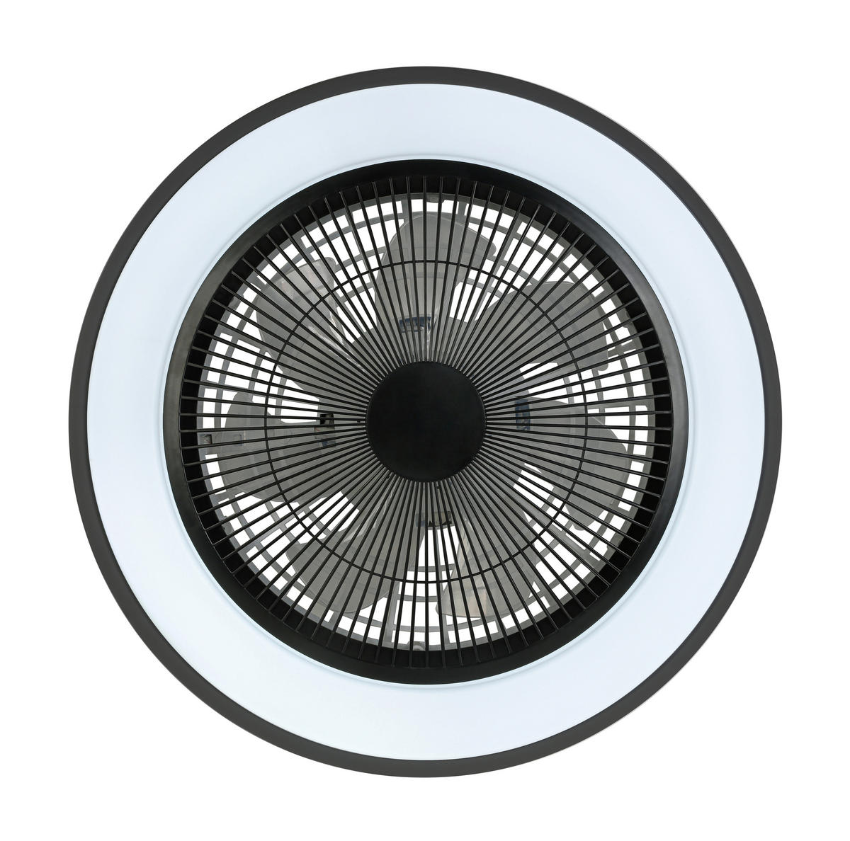 DECKENVENTILATOR - Schwarz/Weiß, Trend, Kunststoff/Metall (58/14,5cm) - Mican