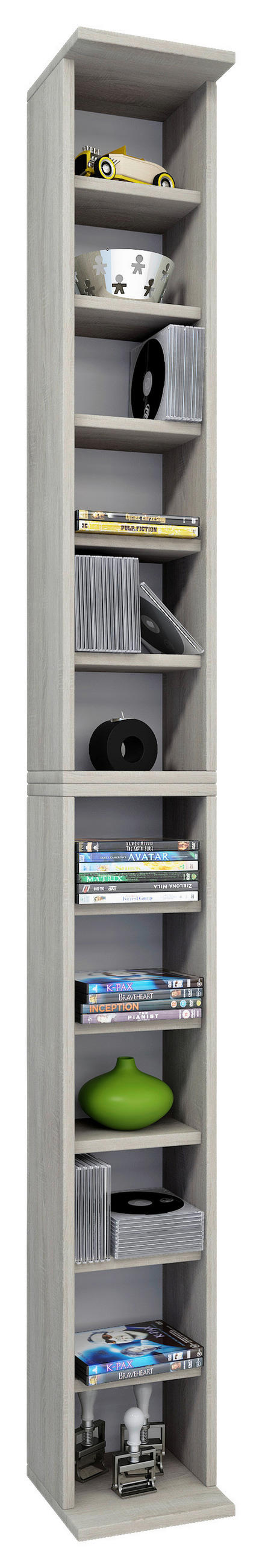 CD-Regal in Eichefarbe - Eichefarben, Konventionell, Holzwerkstoff (21/183/20cm) - MID.YOU