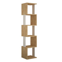 BÜCHERWAND Weiß, Eichefarben  - Eichefarben/Weiß, Design, Holzwerkstoff (35/161/30cm) - Livetastic