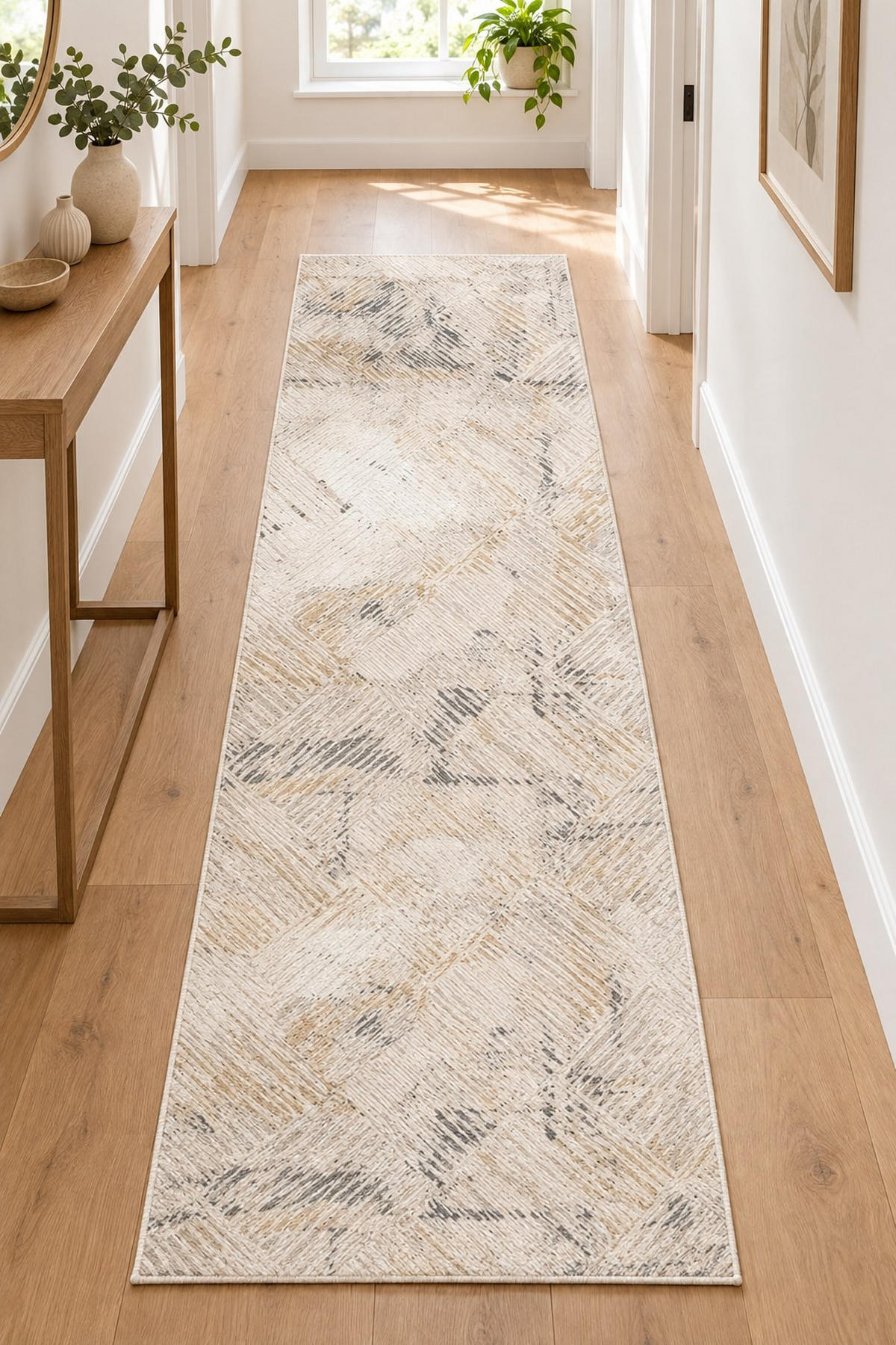 TKANÝ KOBEREC, 80/150 cm krémová, šedá - šedá/krémová, Design, textil (80/150cm) - Dieter Knoll
