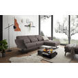 ECKSOFA  in Flachgewebe Greige  279-327/176-217 cm  - Greige/Schwarz, Design, Textil/Metall (279-327/176-217cm) - Dieter Knoll