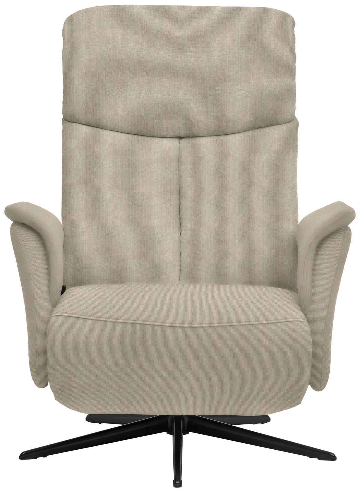 RELAXSESSEL in Textil Beige  - Beige/Schwarz, Design, Textil/Metall (78/101/88cm) - Welnova