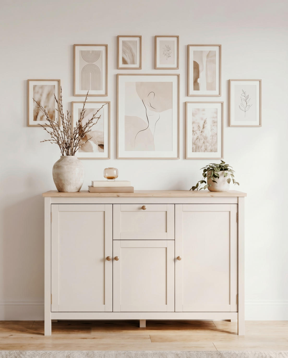 SIDEBOARD  120/90/40 cm 1 Schublade(n)  - Kaschmir/Eiche Artisan, Konventionell, Holzwerkstoff/Metall (120/90/40cm) - MID.YOU