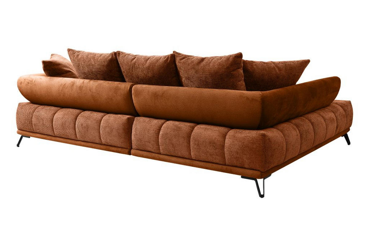 ECKSOFA Eckteil  Kupferfarben Chenille  - Schwarz/Kupferfarben, MODERN, Textil/Metall (184/262cm) - MID.YOU