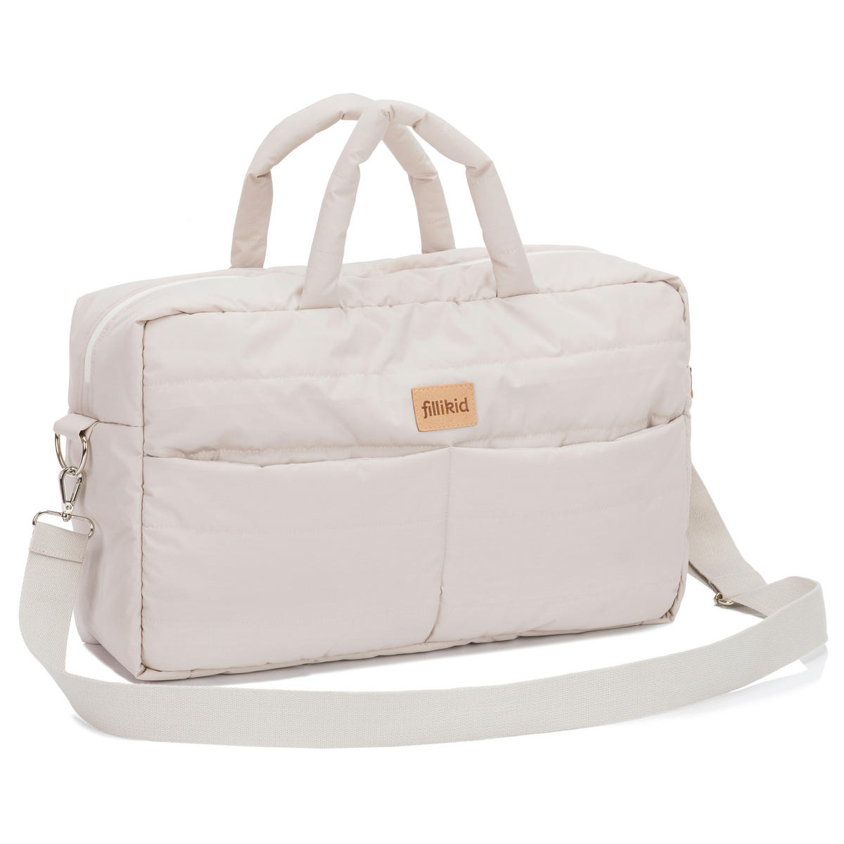 WICKELTASCHE  - Greige/Schwarz, Basics, Textil (43/28/14cm) - Fillikid