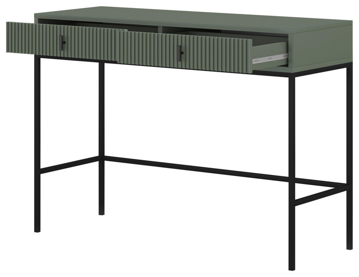 KONSOLENTISCH Maggiore Grün  - Goldfarben/Schwarz, Design, Holzwerkstoff/Metall (50/104,2/77cm) - Boxxx