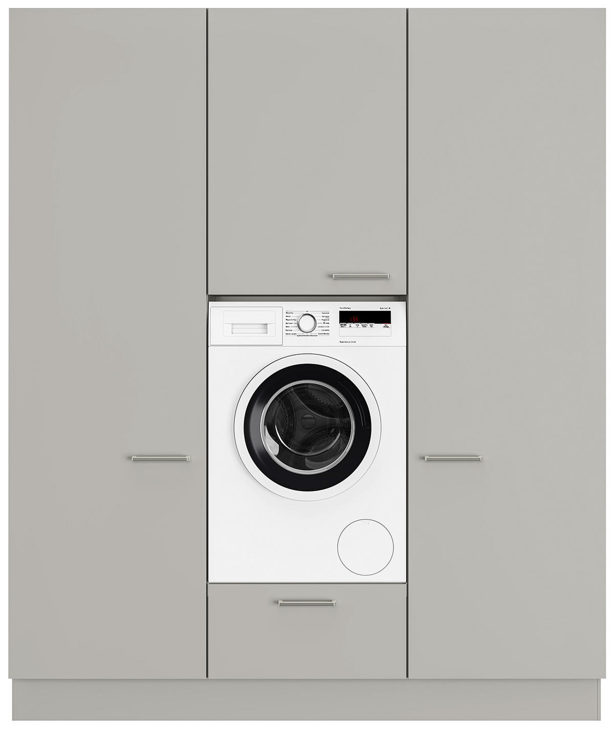 HAUSWIRTSCHAFTSRAUM 180/216,6/58,2 cm  in Grau  - Grau, MODERN, Holzwerkstoff (180/216,6/58,2cm) - Nobilia