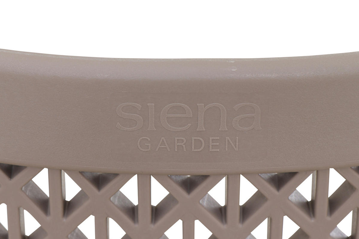 GARTENGARNITUR 3-teilig  - Taupe/Anthrazit, Basics, Holzwerkstoff/Kunststoff (80/81/80cm) - Siena Garden