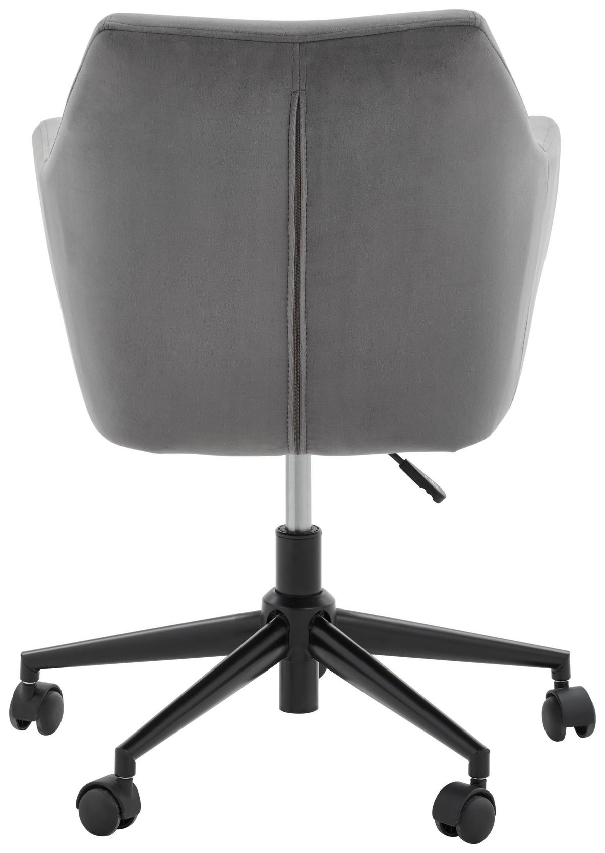 OTOČNÁ STOLIČKA, velúr, čierna, tmavosivá - čierna/tmavosivá, Design, kov/textil (58/85-95/58cm) - Carryhome
