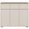 KOMMODE , 120,1/102,8/48 cm, 3 Schublade(n)  - Kaschmir/Eichefarben, Design, Holzwerkstoff/Kunststoff (120,1/102,8/48cm) - Carryhome