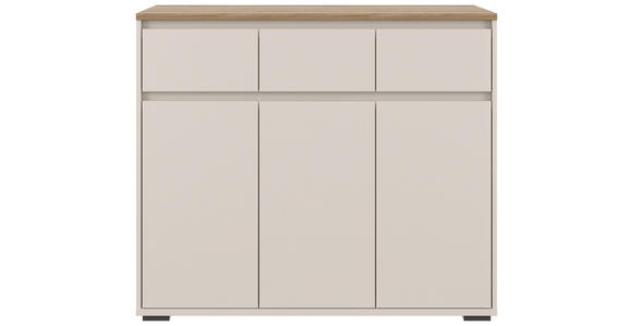 KOMMODE , 120,1/102,8/48 cm, 3 Schublade(n)  - Kaschmir/Eichefarben, Design, Holzwerkstoff/Kunststoff (120,1/102,8/48cm) - Carryhome