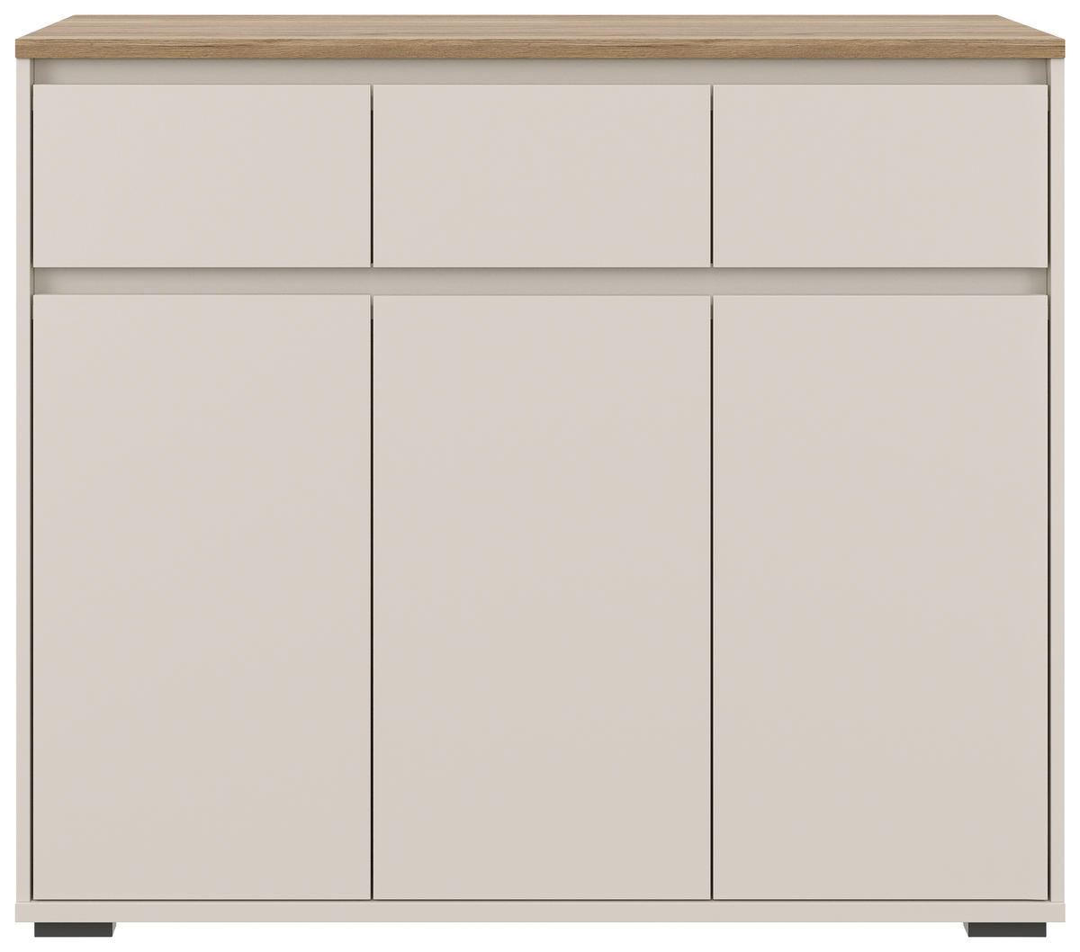 KOMMODE , 120,1/102,8/48 cm, 3 Schublade(n)  - Kaschmir/Eichefarben, Design, Holzwerkstoff/Kunststoff (120,1/102,8/48cm) - Carryhome